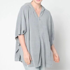 Barefoot Dreams CozyChic Ultra Lite Shirttail Poncho Sweater One Size